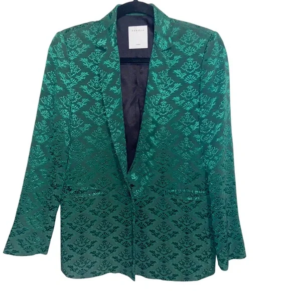 Sandro green blazer cheap